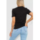 Женская футболка с принтом, цвет черный, 238R57379