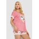 Женская пижама с принтом, цвет пудровый, 243R3046