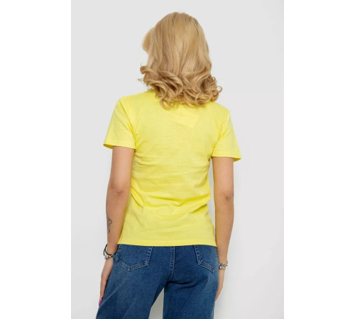 Футболка жіноча з принтом, колір жовтий, 238R558