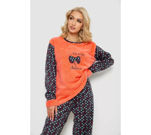 Пижама женская махра, цвет кораллово-синий, 238R58430.