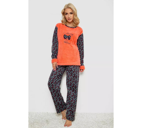 Пижама женская махра, цвет кораллово-синий, 238R58430.