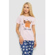 Піжама жіноча з принтом, колір рожево-синій, 243R15847