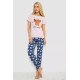 Піжама жіноча з принтом, колір рожево-синій, 243R15847