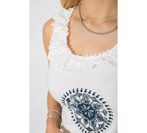 Пижама женская с принтом, цвет молочный, 243R1484-021.