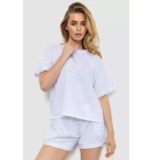 Женский костюм однотонный, цвет белый, 244R039