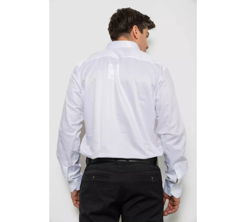 Сорочка чоловіча однотонна, колір білий, 214R819