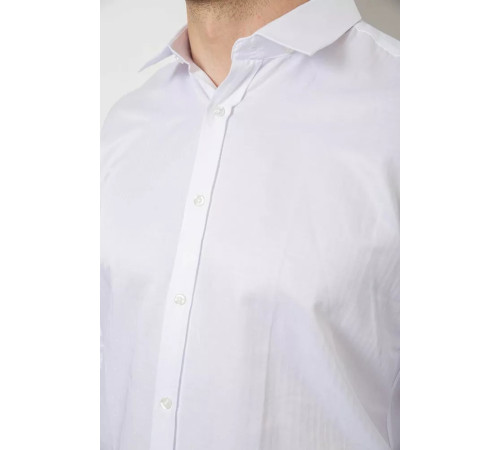 Сорочка чоловіча однотонна, колір білий, 214R819