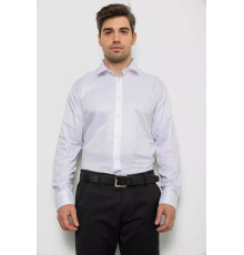 Мужская рубашка однотонная, цвет белый, 214R819