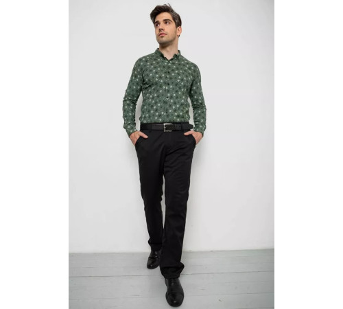 Рубашка мужская с принтом, цвет хаки, 214R808