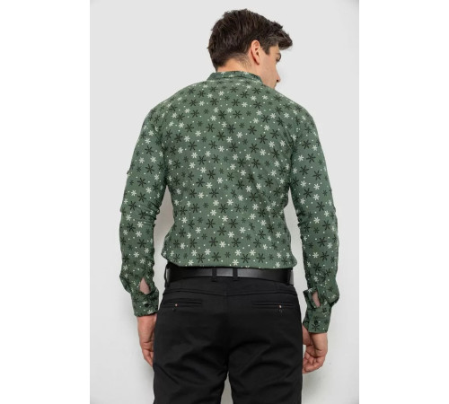 Рубашка мужская с принтом, цвет хаки, 214R808