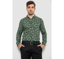 Сорочка чоловіча з принтом, колір хакі, 214R808