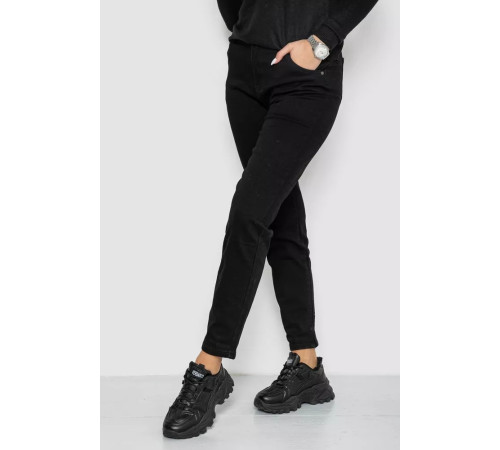 Джинсы женские стрейч, цвет черный, 182R3022.