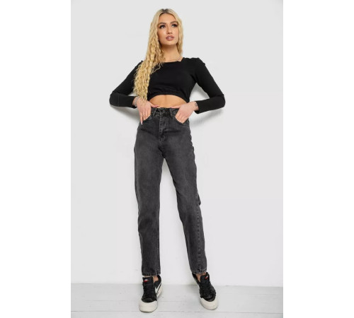 Джинси жіночі MOM, колір темно-сірий, 244R044-1