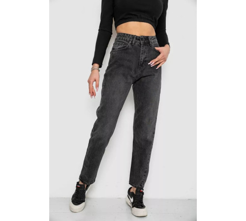 Джинси жіночі MOM, колір темно-сірий, 244R044-1