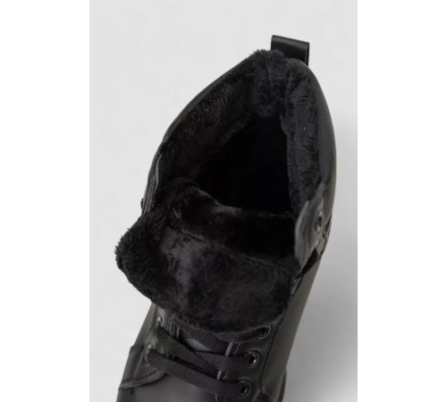 Кросівки жіночі зимові на хутрі, колір чорний, 248RMB13