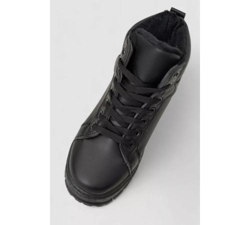 Кросівки жіночі зимові на хутрі, колір чорний, 248RMB13