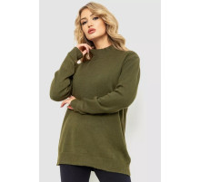 Жіночий светр в'язаний, колір хакі, 204R179