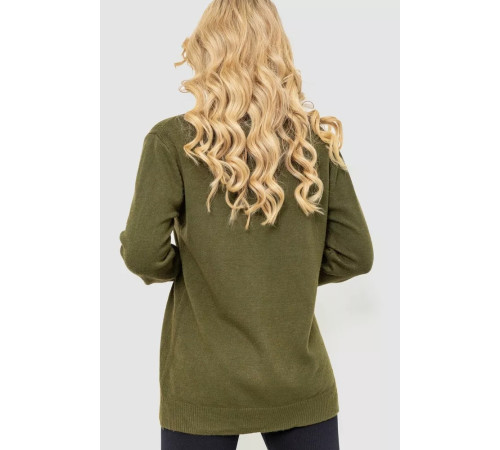 Жіночий светр в'язаний, колір хакі, 204R179