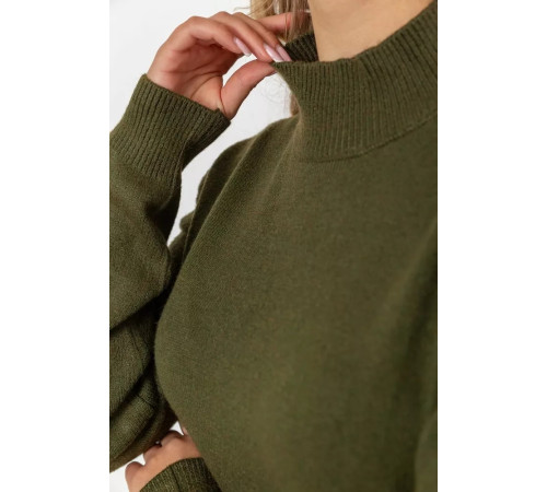 Жіночий светр в'язаний, колір хакі, 204R179