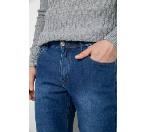 Джинси чоловічі на флісі, колір синій, 254R2408