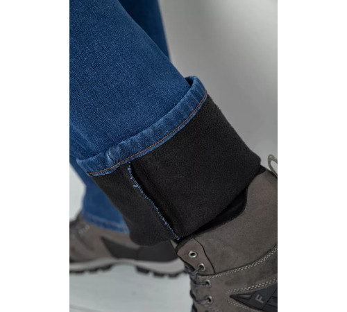 Джинси чоловічі на флісі, колір синій, 254R2408