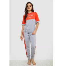 Піжама жіноча, колір сірий, 243R1488-008