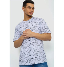 Мужская футболка с принтом, цвет бело-черный, 219R020