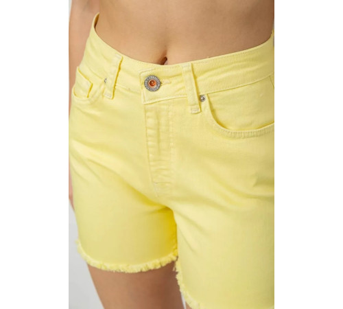 Шорти жіночі джинсові, колір жовтий, 182R1491