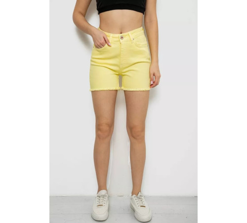 Шорти жіночі джинсові, колір жовтий, 182R1491