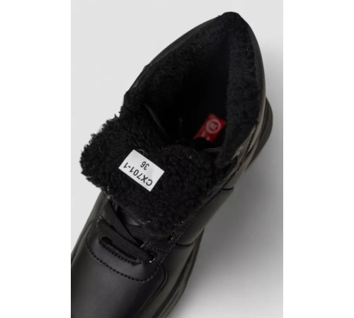 Кросівки жіночі зимові на хутрі, колір чорний, 248RCX701