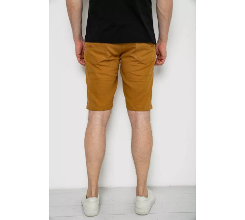 Шорти чоловічі однотонні, колір темно-гірчичний, 238R2485