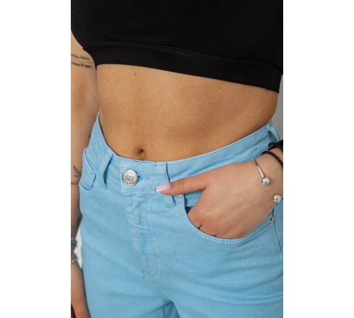 Джинси жіночі Mom's, колір блакитний, 182R1042