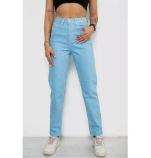 Джинси жіночі Mom's, колір блакитний, 182R1042