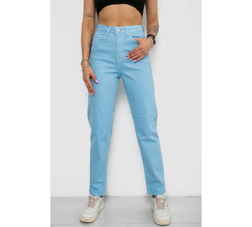Джинси жіночі Mom's, колір блакитний, 182R1042