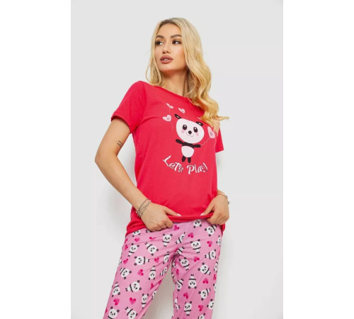 Женская пижама с принтом, цвет розовый, 243R15888