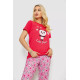 Женская пижама с принтом, цвет розовый, 243R15888