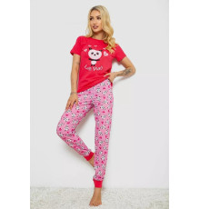 Женская пижама с принтом, цвет розовый, 243R15888