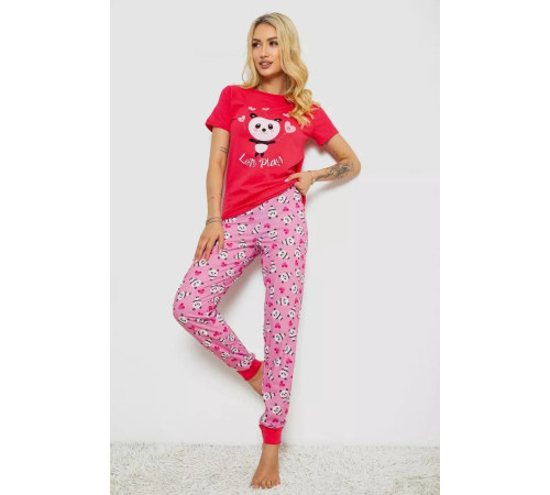 Женская пижама с принтом, цвет розовый, 243R15888