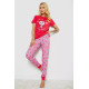 Женская пижама с принтом, цвет розовый, 243R15888