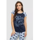 Пижама женская с принтом, цвет синий, 243R1484-020.