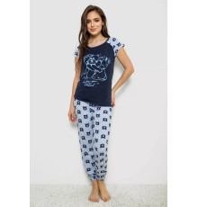 Пижама женская с принтом, цвет синий, 243R1484-020.