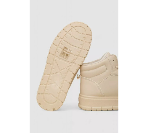 Кросівки жіночі зимові на хутрі, колір бежевий, 248RMB17