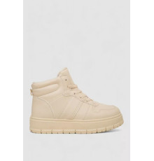 Кросівки жіночі зимові на хутрі, колір бежевий, 248RMB17