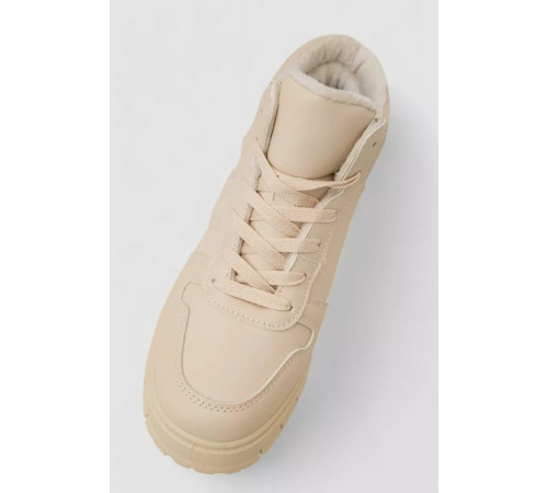 Кросівки жіночі зимові на хутрі, колір бежевий, 248RMB17