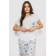 Женская пижама с принтом, цвет белый, 243R6013-P7