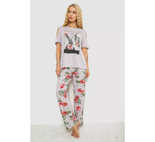 Пижама женская с принтом, цвет светло-сиреневый, 243R3038-C