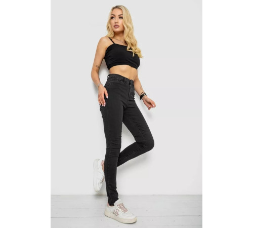 Джинси жіночі, колір чорний, 182R5215