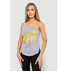 Женская майка со стразами, цвет серый, 247R029