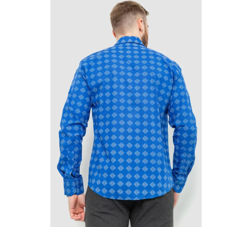 Рубашка мужская с принтом, цвет электрик, 214R7039