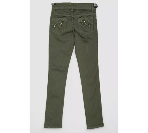 Джинси для дівчаток, колір хакі, 247R10043
